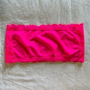 Hot Pink Lace Bandeau Top